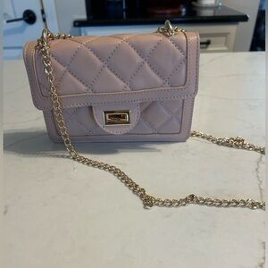 Quilted Tan Chain Shoulder Bag